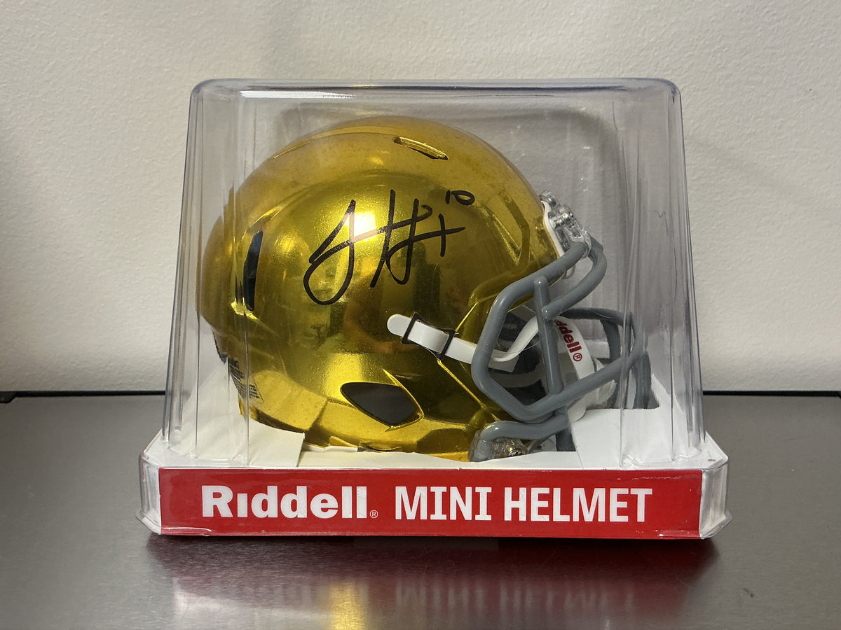 Sam Hartman Autographed Notre Dame Mini Helmet (Fanatics COA)