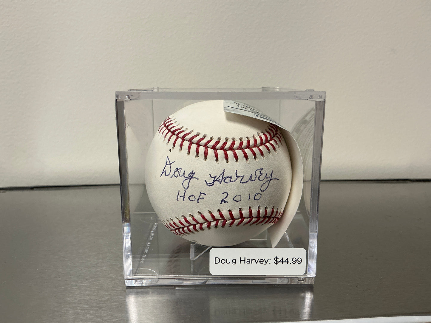 Doug Harvey Autographed Baseball (Tristar COA)