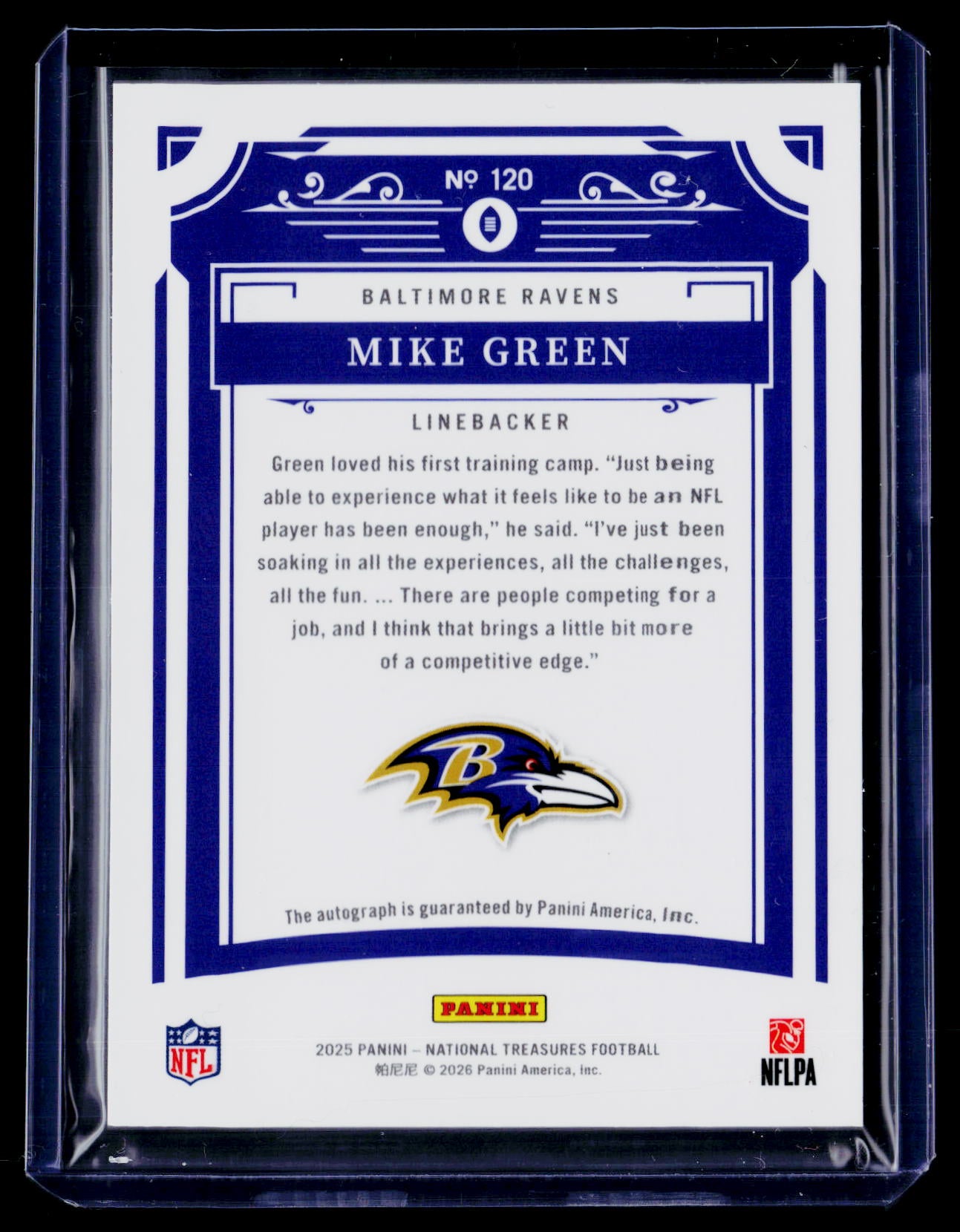 2025 Panini National Treasures #120 Mike Green #/99