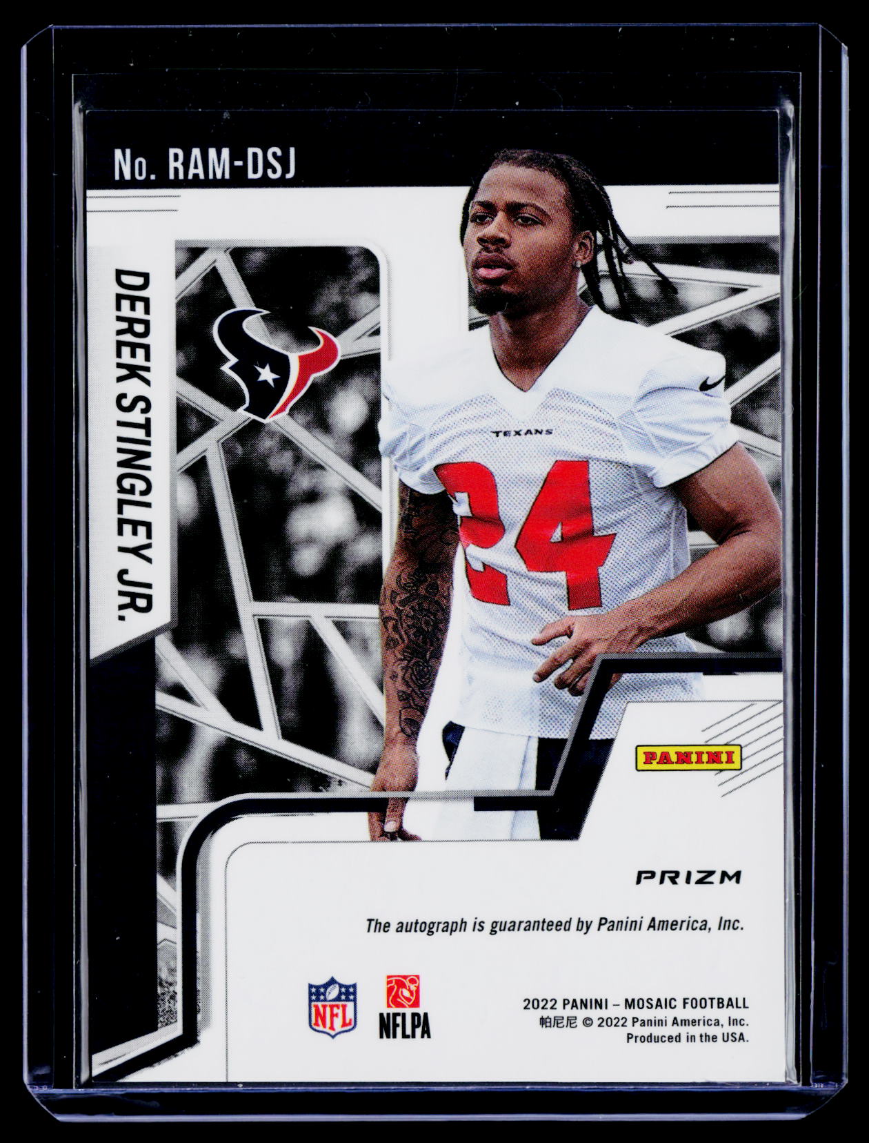 2022 Panini Mosaic #RAM-DSJ Derek Stingley Jr. Rookie Autographs Mosaic