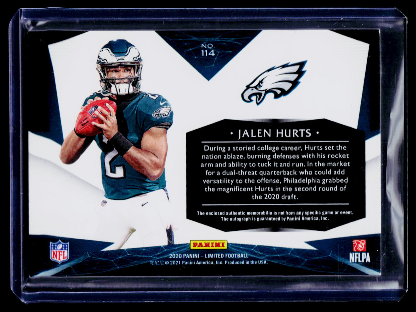 2020 Panini Limited #114 Jalen Hurts #/175