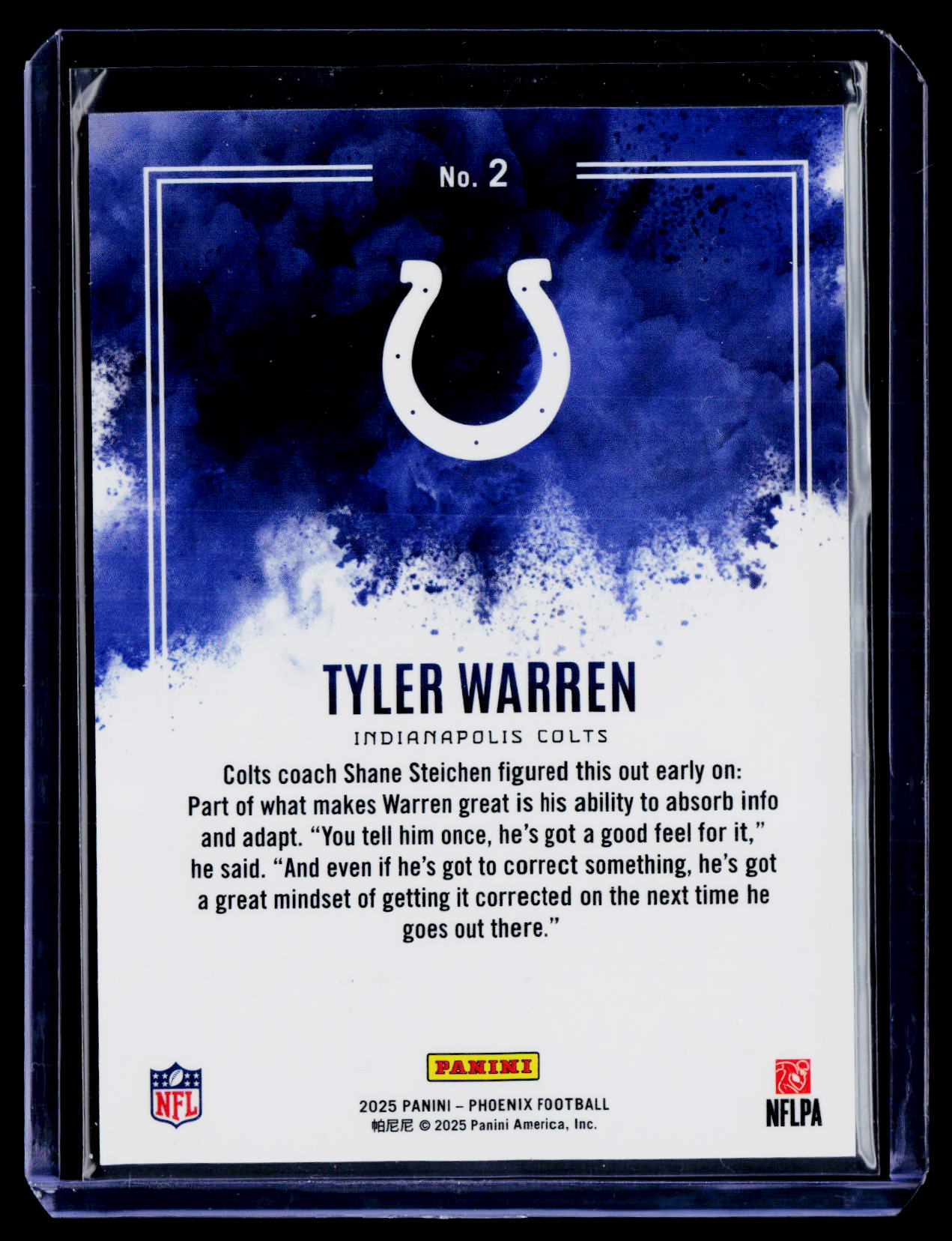 2025 Panini Phoenix #2 Tyler Warren Color Blast