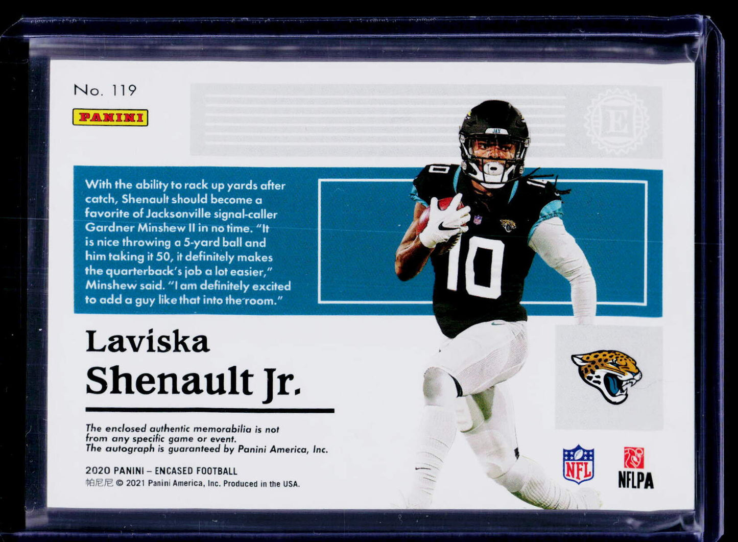 2020 Panini Encased #119 Laviska Shenault Jr. Sapphire #/25