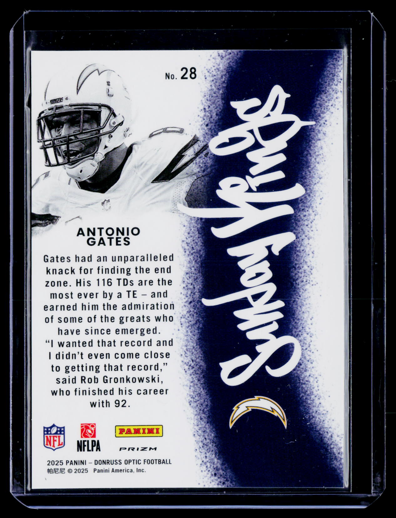2025 Donruss Optic #28 Antonio Gates Sunday Kings