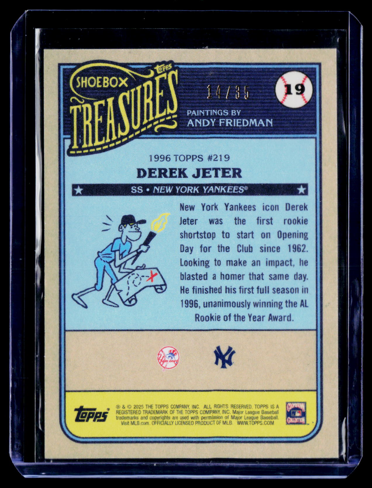 2025 Topps Shoebox Treasures by Andy Friedman #19A Derek Jeter Topps Logo #/35