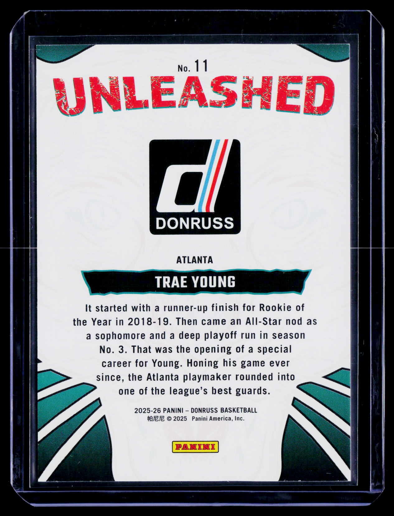 2025-26 Donruss #11 Trae Young Unleashed Gold #/10