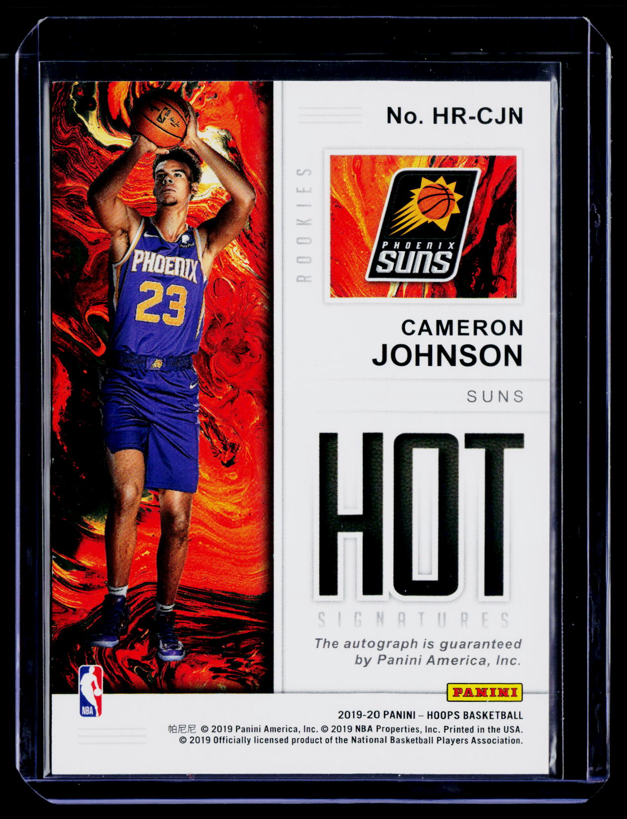 2019-20 Hoops #HR-CJN Cameron Johnson Hot Signatures Rookies