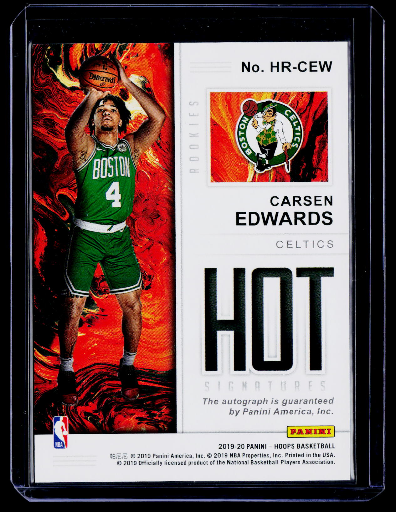 2019-20 Hoops #HR-CEW Carsen Edwards Hot Signatures Rookies