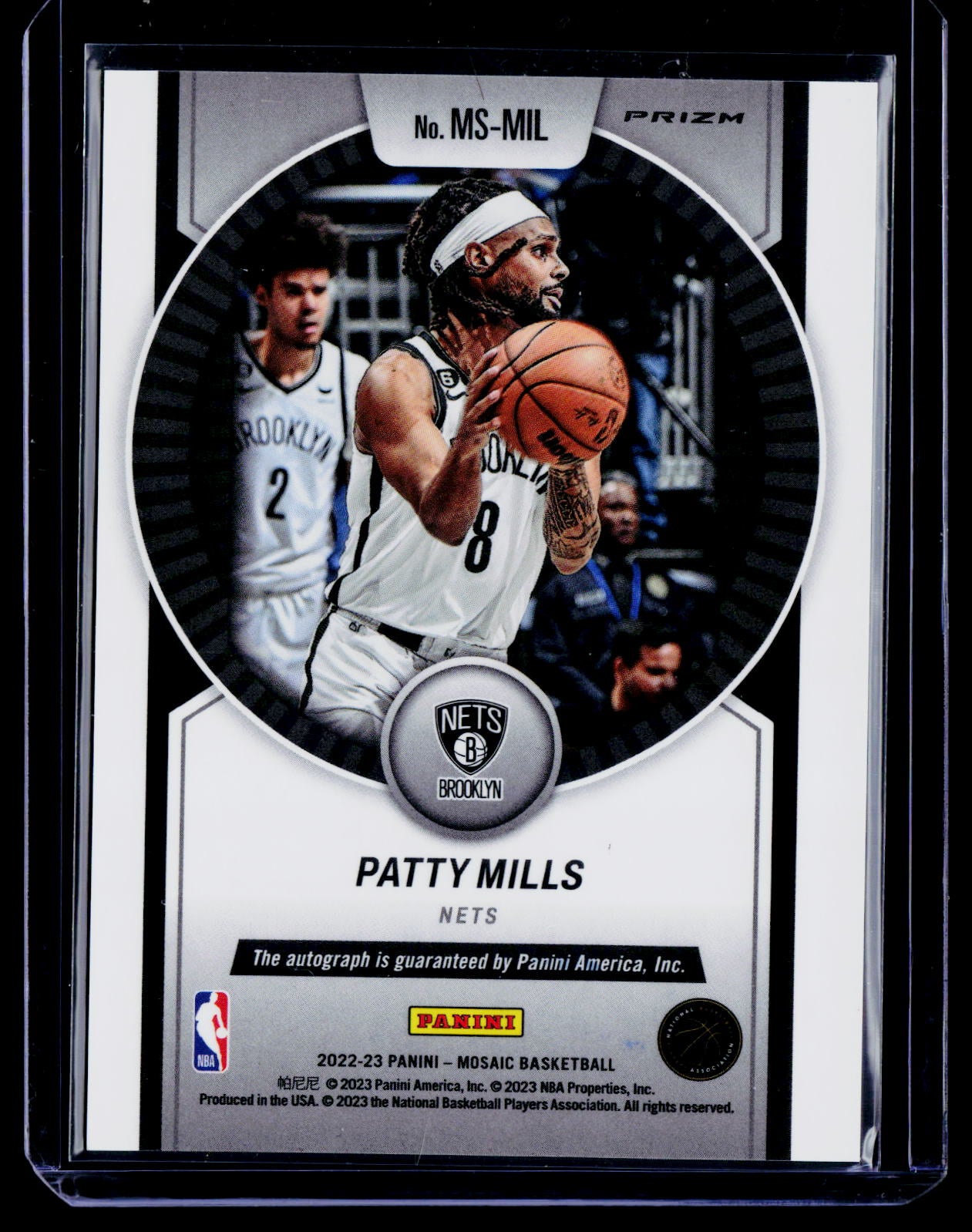 2022-23 Panini Mosaic #MS-MIL Patty Mills Scripts Green Ice