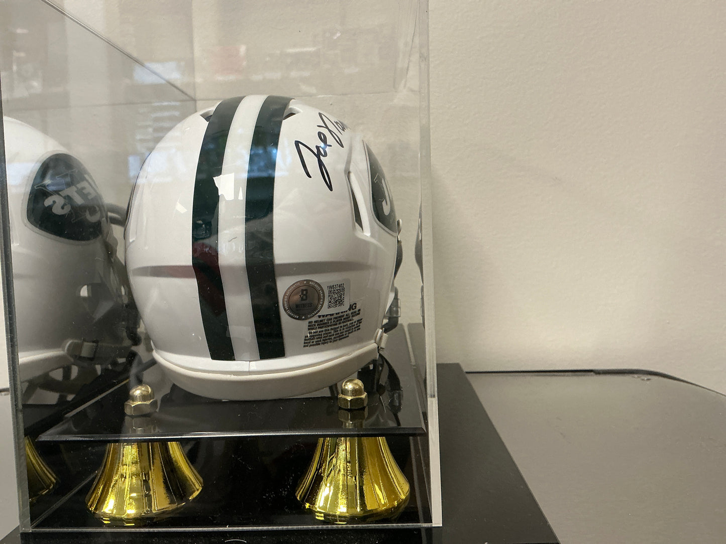 Joe Namath Autographed Mini Helmet (Beckett COA)