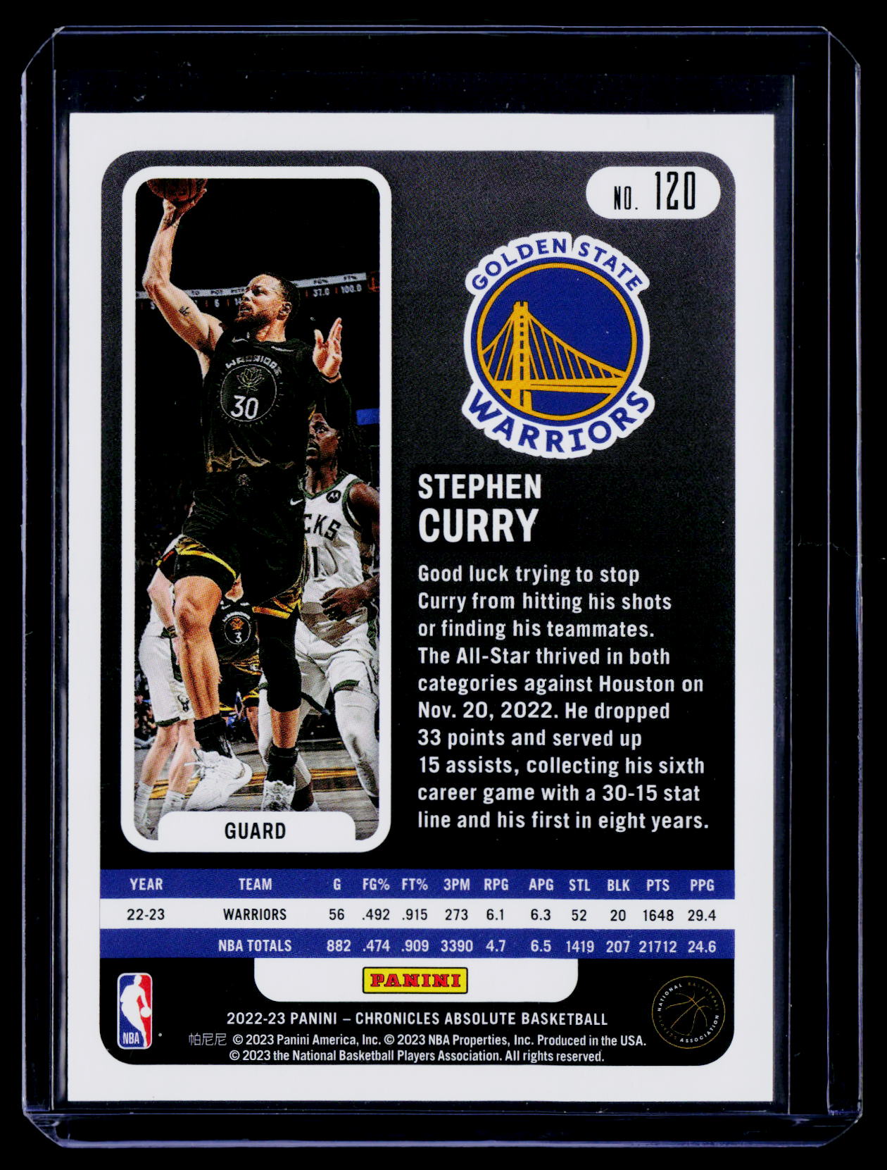 2022-23 Panini Chronicles #120 Stephen Curry Orange #/75
