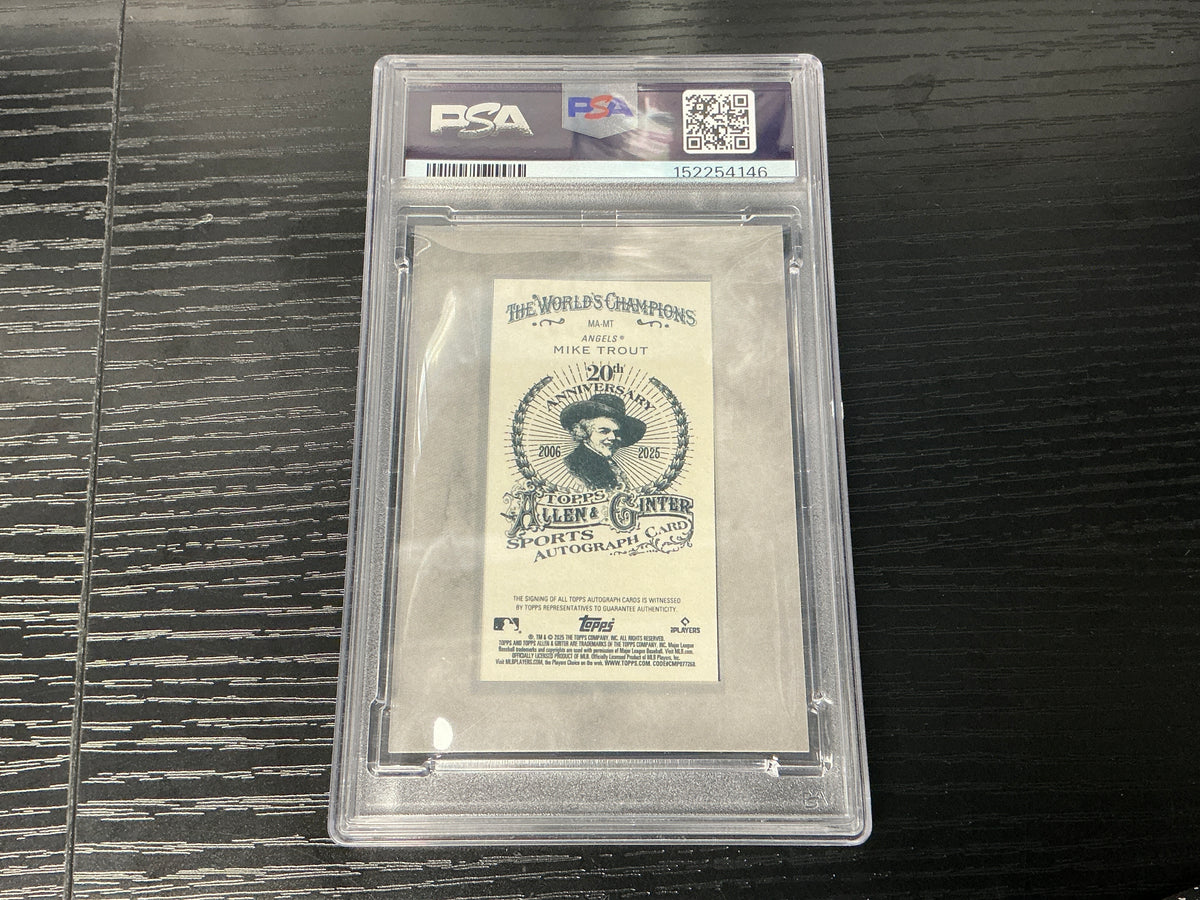 2025 Allen & Ginter X #MA-MT Mike Trout Mini Autograph #/50 PSA 9