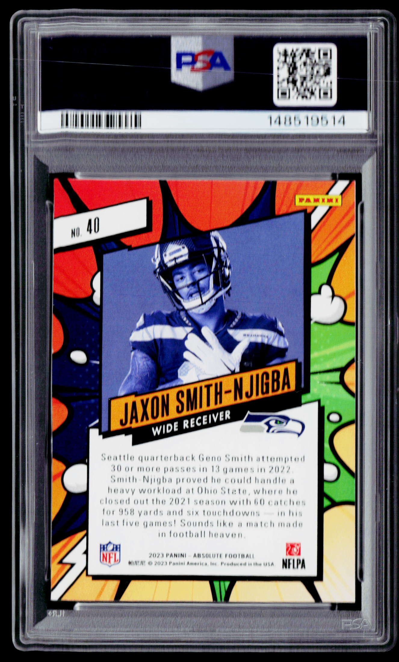 2023 Panini Absolute #40 Jaxon Smith-Njigba Explosive PSA 10