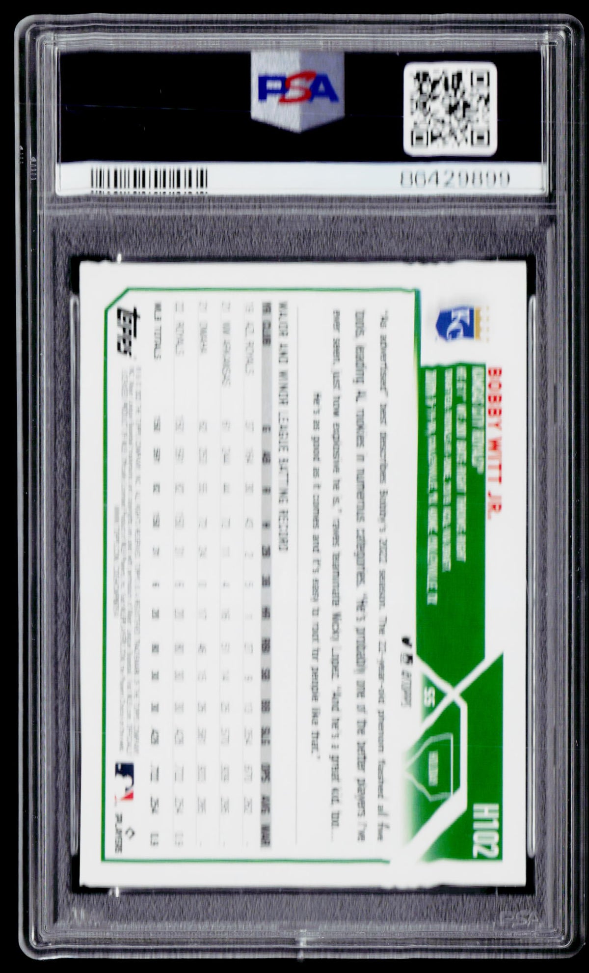 2023 Topps Holiday #H102b Bobby Witt Jr. PSA 10