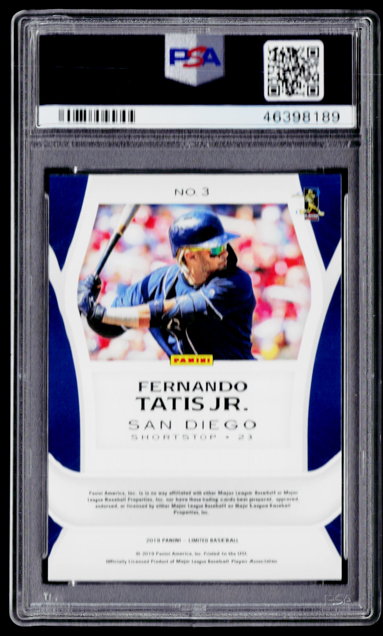2019 Panini Chronicles #3 Fernando Tatis Jr. Limited PSA 10