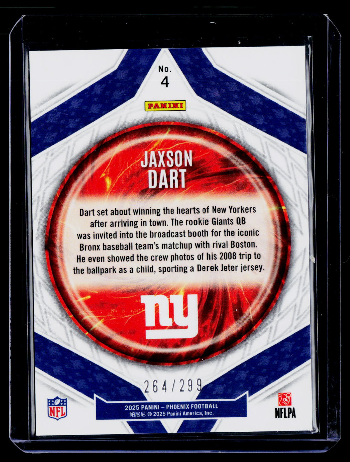 2025 Panini Phoenix #4 Jaxson Dart Paragon Silver Hyper #/299