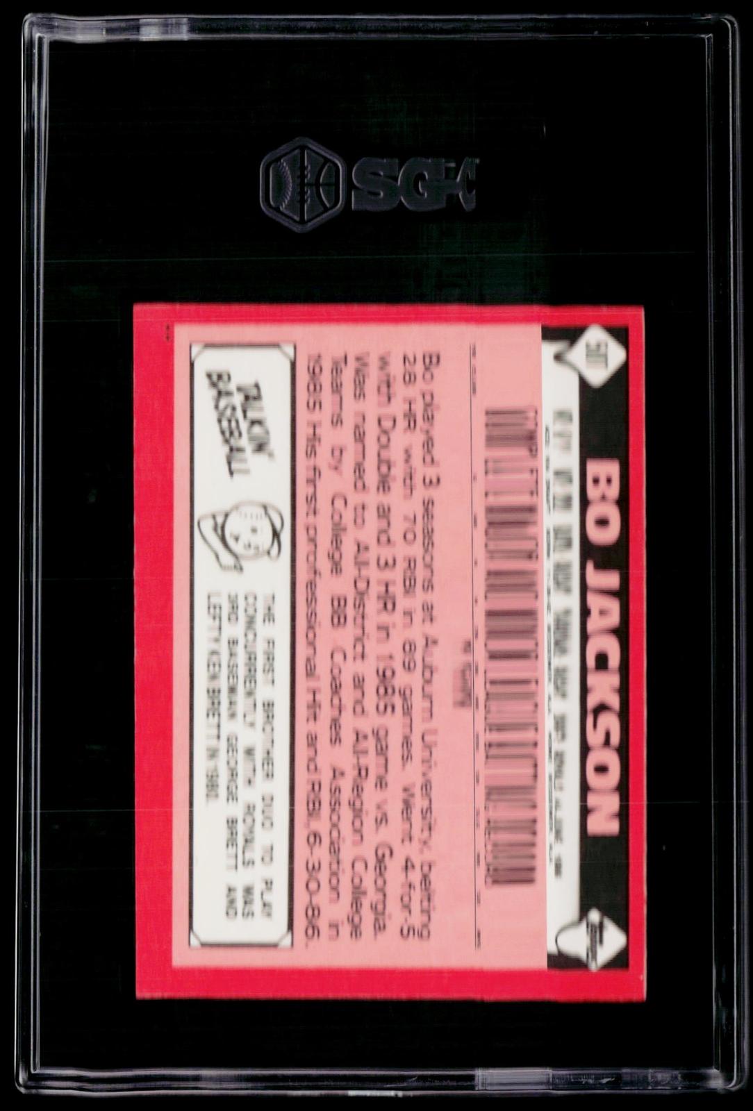 1986 Topps Traded #50T Bo Jackson SGC 9