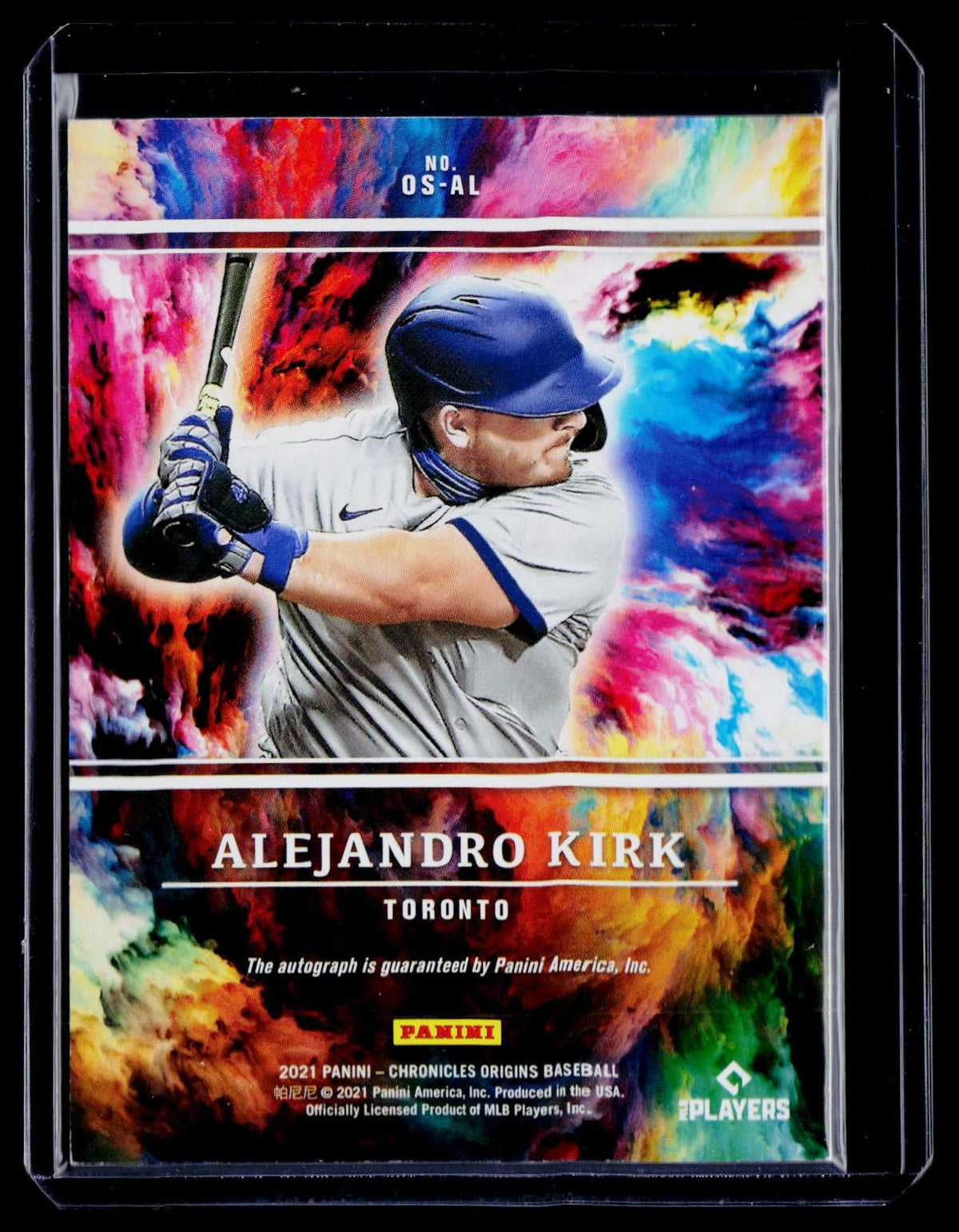 2021 Panini Chronicles #OS-AL Alejandro Kirk Origins Signatures Gold Ink #/10