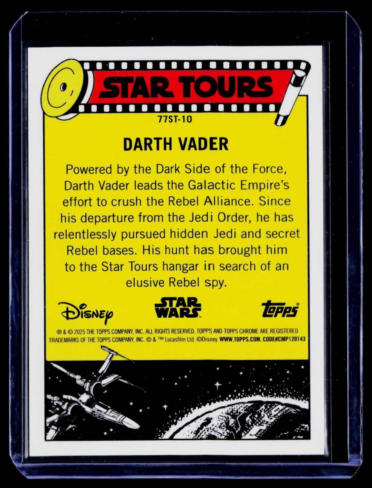 2025 Topps Anniversary #77ST-10 Darth Vader Topps Chrome Wave Refractor #/25