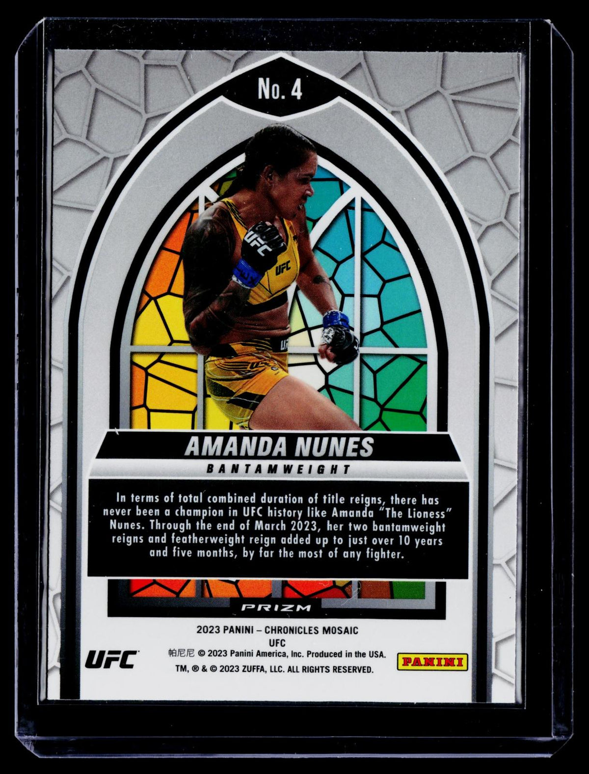Panini Chronicles #4 Amanda Nunes Stained Glass