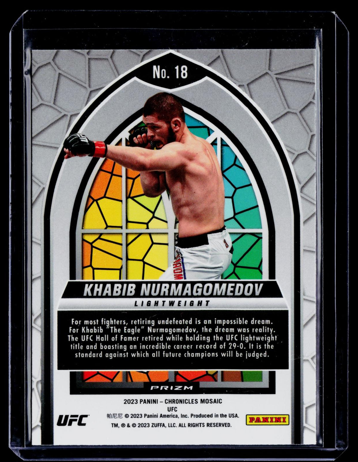 Panini Chronicles #18 Khabib Nurmagomedov Stained Glass