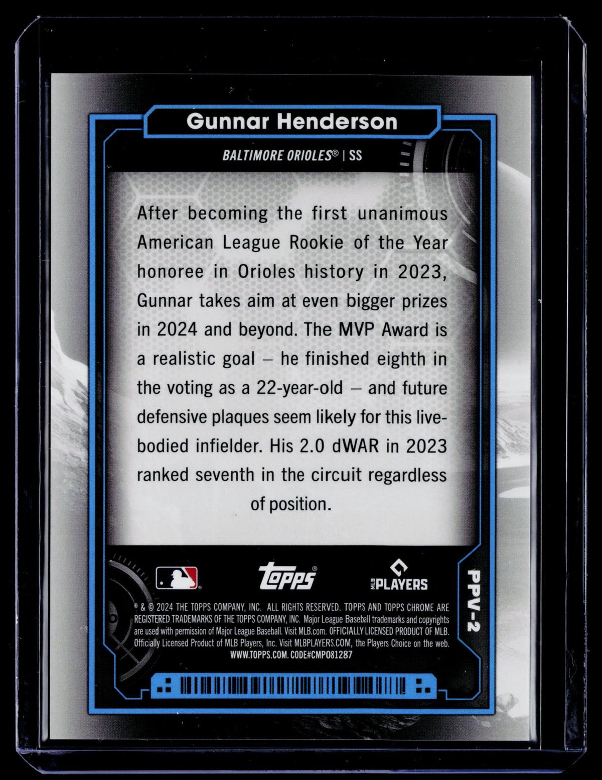 2024 Topps Chrome Cosmic #PPS-2 Gunnar Henderson Planetary Pursuit The Sun