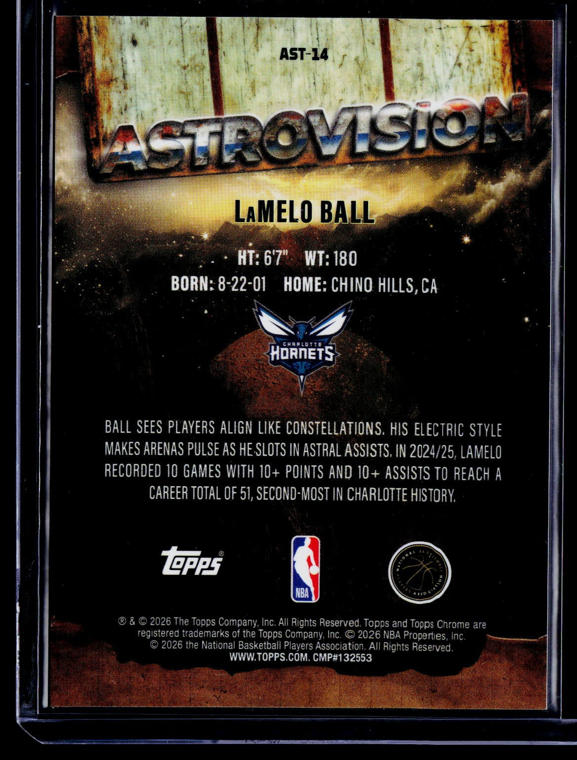 2025-26 Topps Chrome Cactus Jack #AST-14 LaMelo Ball Astrovision