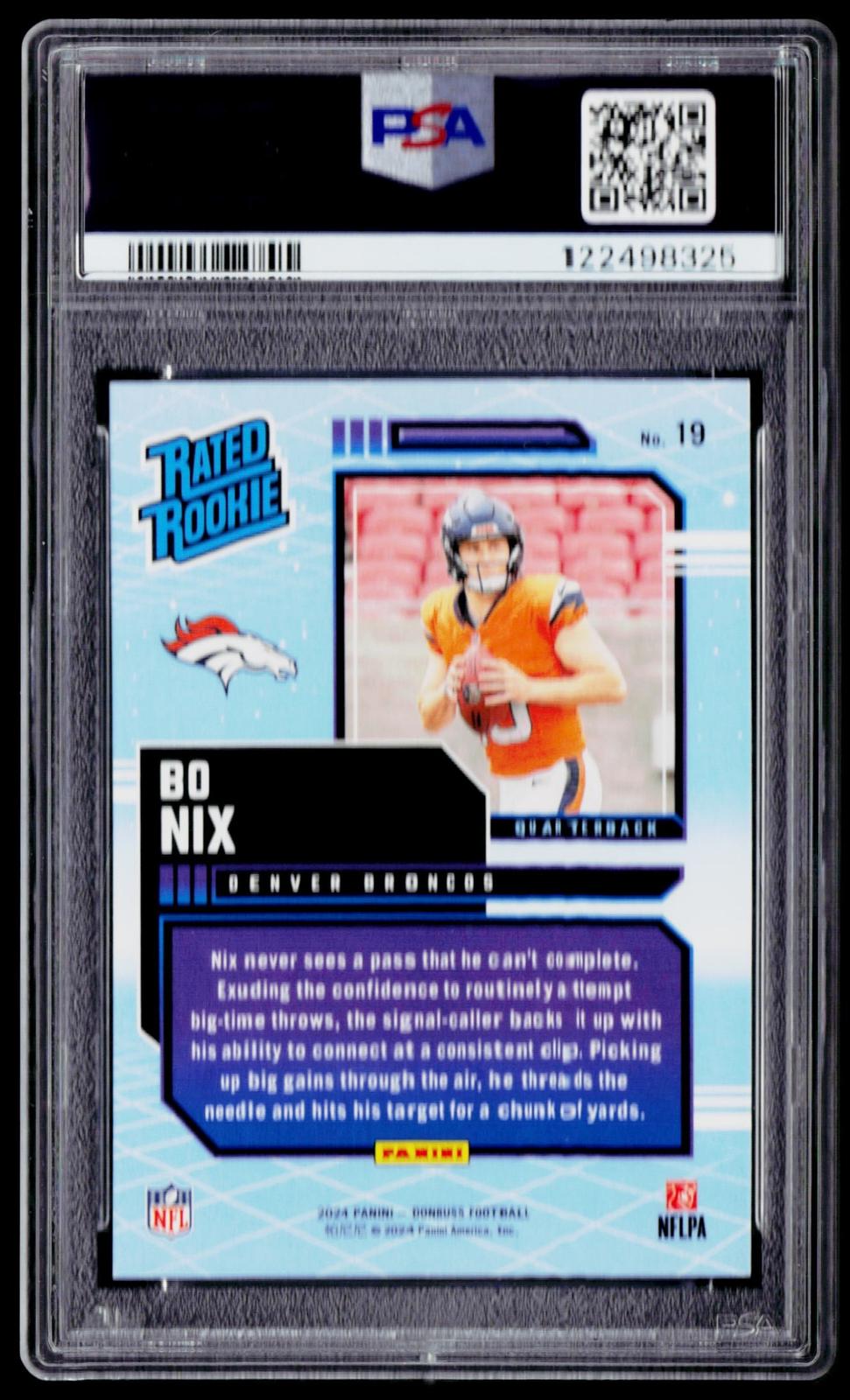 2024 Donruss #19 Bo Nix Rated Rookies Retro PSA 9