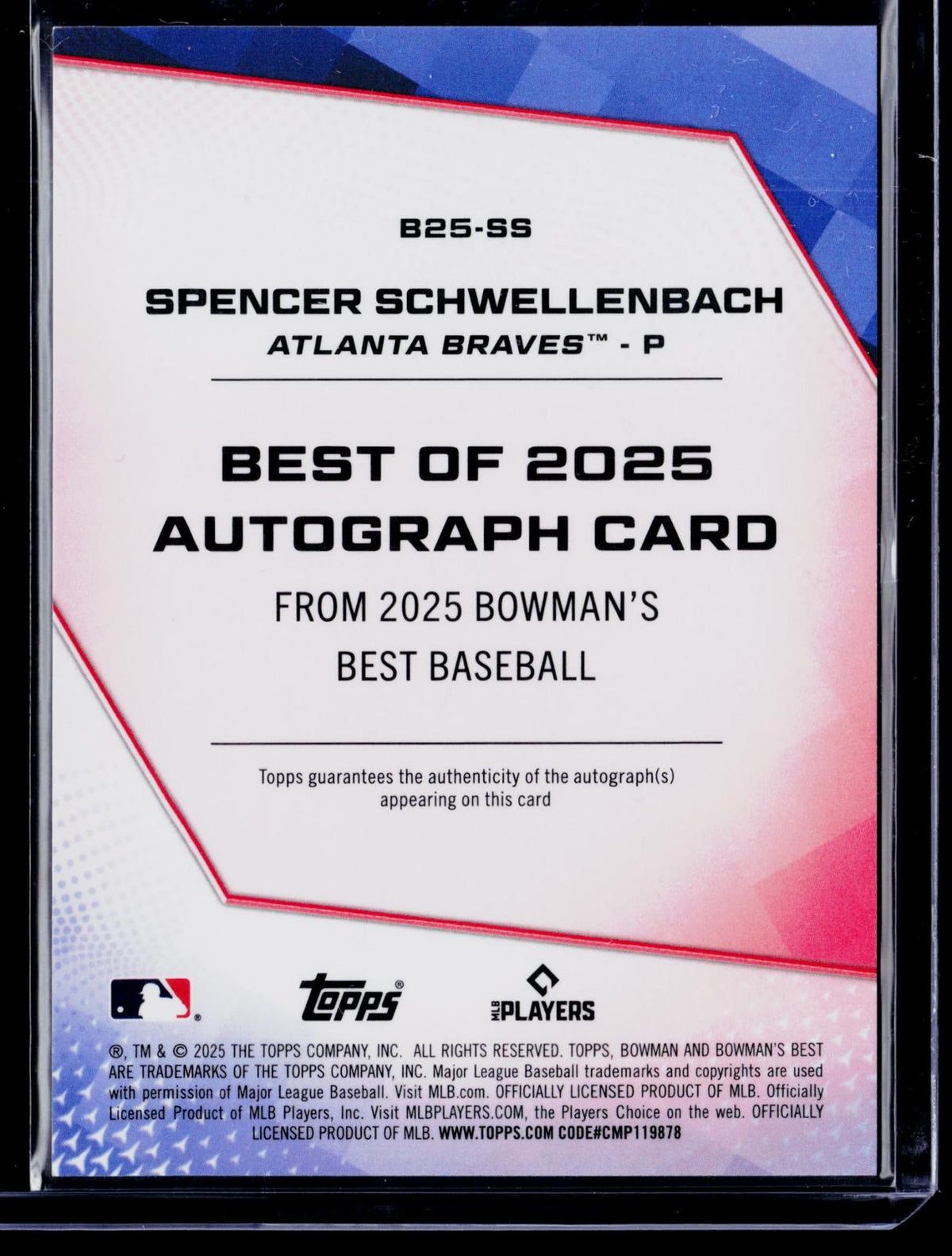 2025 Bowman's Best #B25-SS Spencer Schwellenbach Auto Green Refractor #/99