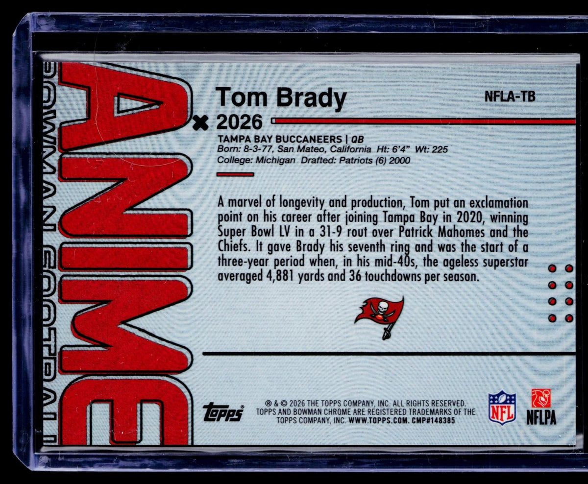 2026 Bowman #NFLA-TB Tom Brady Anime NFL