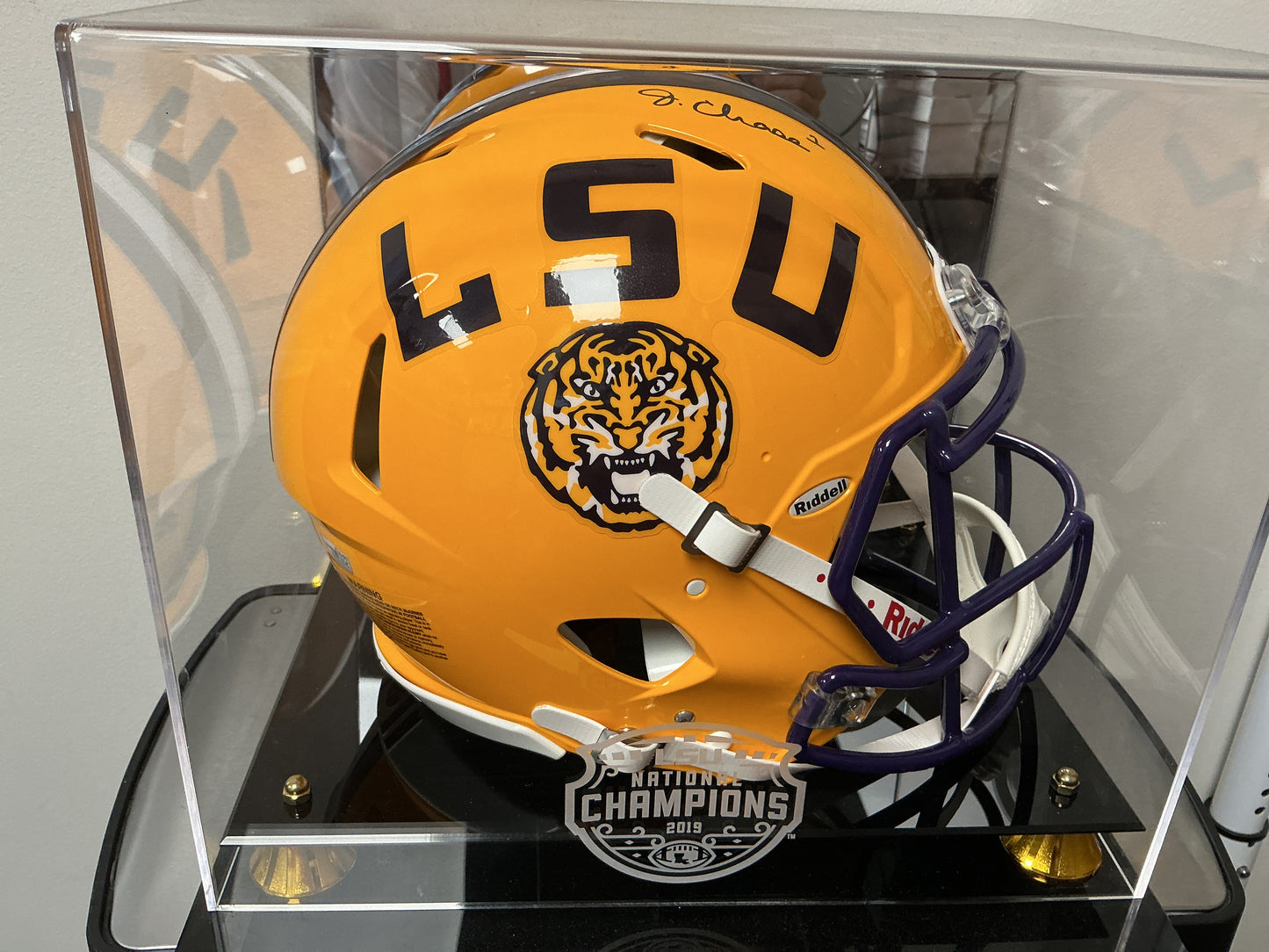 Ja’Marr Chase Autographed Authentic LSU Helmet (Fanatics COA)