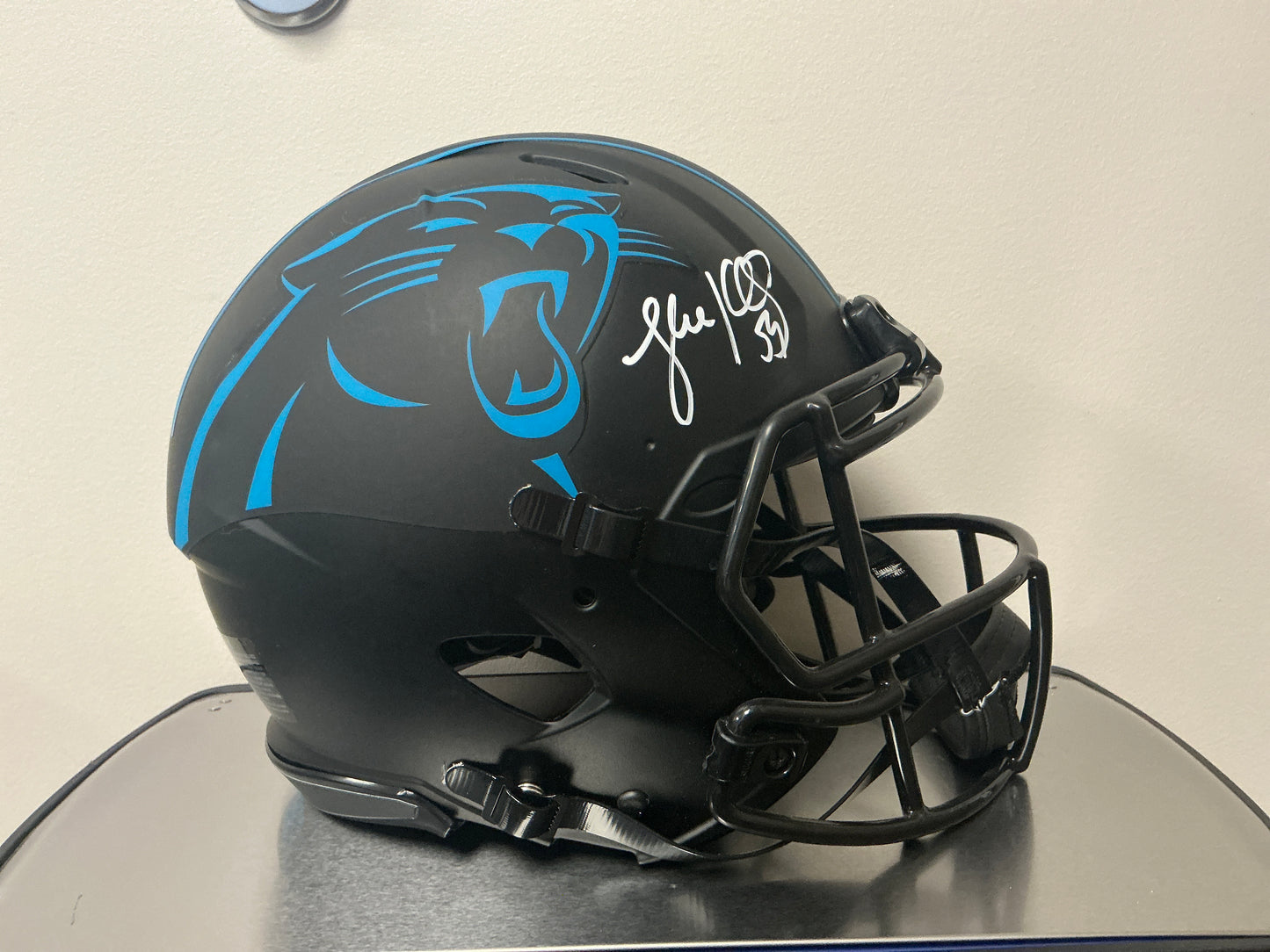 Luke Keuchly Autographed Authentic Panther Helmet (Radtke coa)