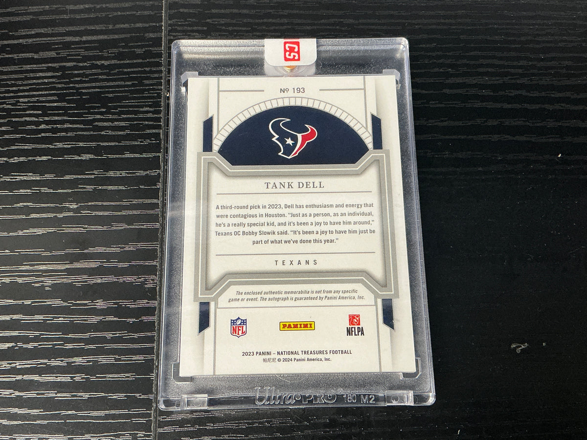 2023 Panini National Treasures #193 RC Patch Auto Tank Dell #/20