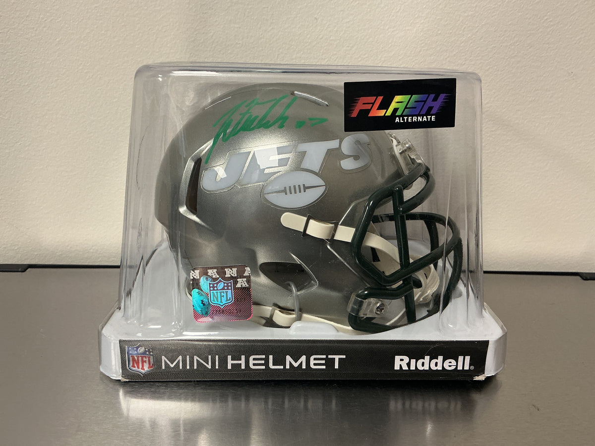 Justin Fields Autographed Jets Mini Helmet (Beckett COA)