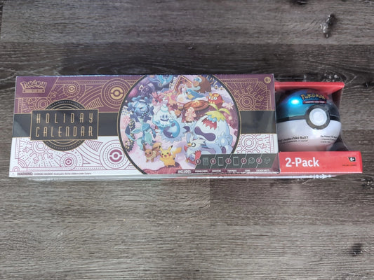 Pokemon TCG 2025 Holiday Calendar Pokeball 2-Pack Costco Bundle Advent Calendar