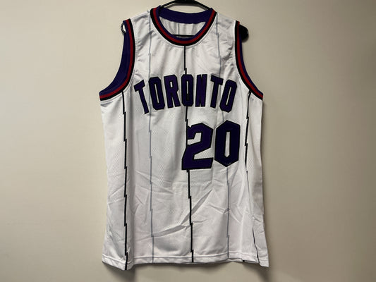 Damon Stoudamire Autographed Custom Raptors Jersey (JSA COA)