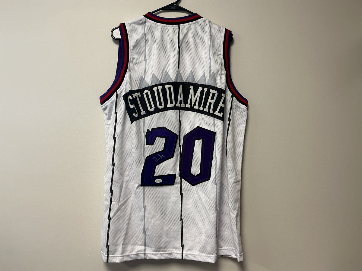 Damon Stoudamire Autographed Custom Raptors Jersey (JSA COA)