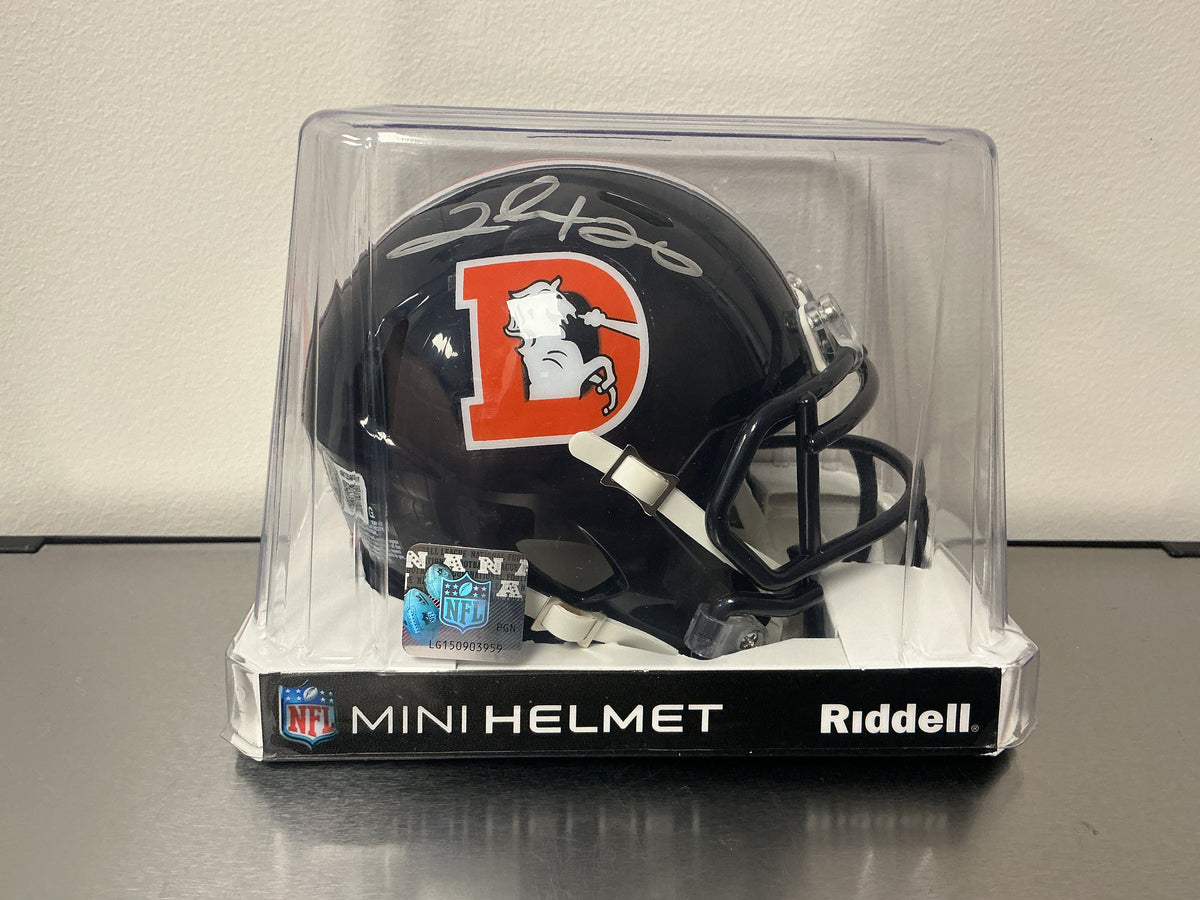 Clinton Portis Autographed Broncos Mini Helmet (Beckett COA)