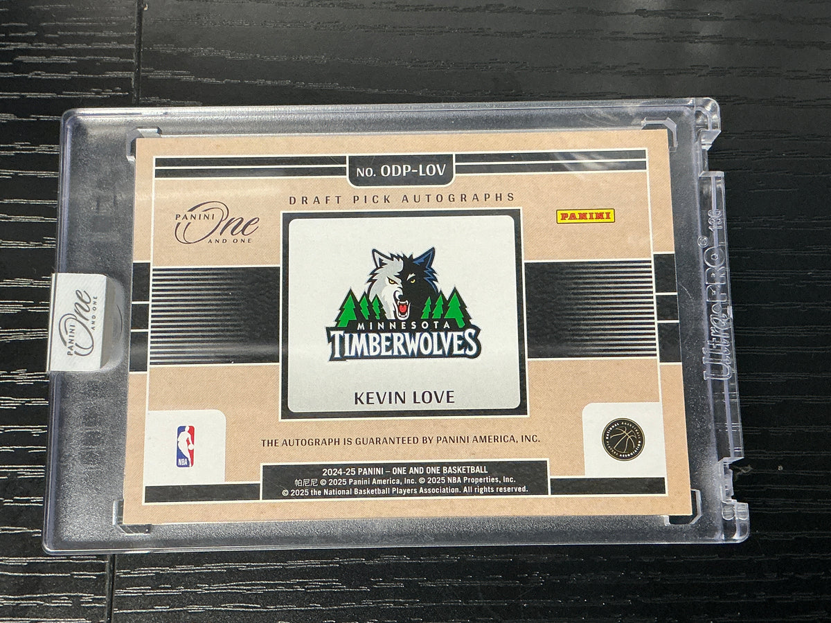 2024-25 Panini One and One #ODP-LOV Kevin Love #/5 Autograph