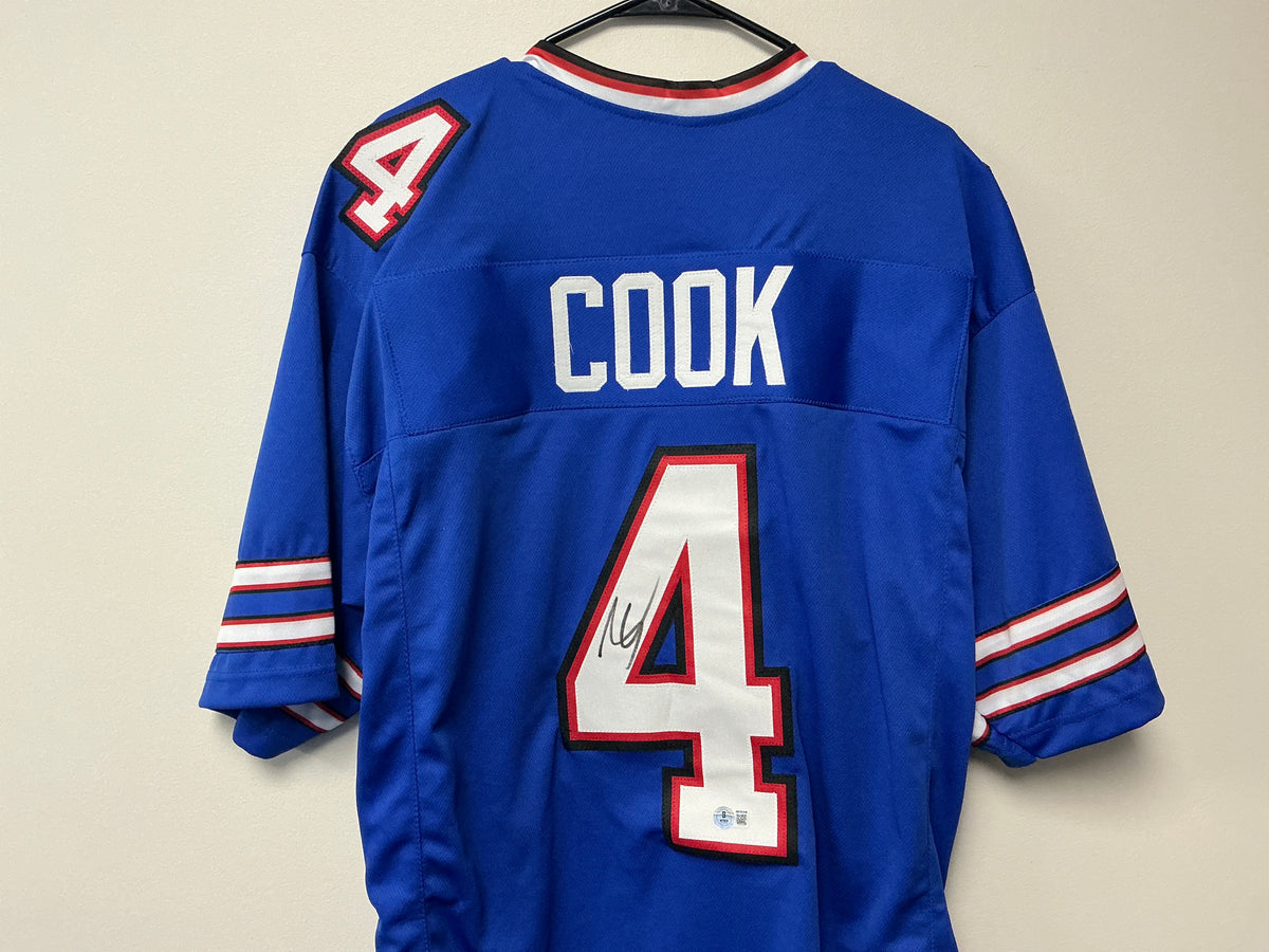 James Cook Autographed Custom Jersey (Beckett COA)