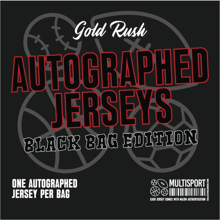 2025 Gold Rush Autographed Black Bag Jersey Multi-Sport Edition