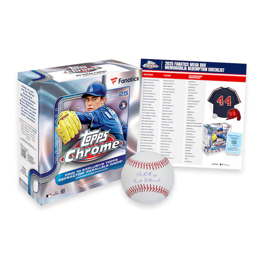 2025 Topps Chrome Baseball Factory Sealed Fanatics Exclusive Mega Box
