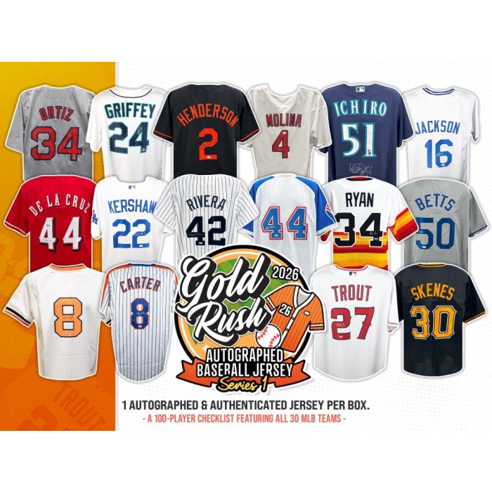 2026 Gold Rush Autographed Baseball Jersey Series 1 Box