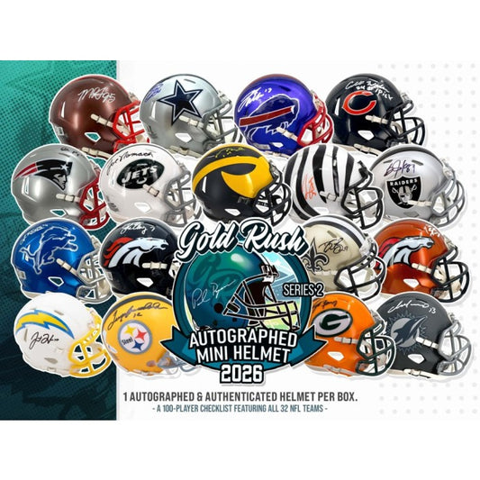 2026 Gold Rush Autographed Mini Helmet Football Edition Series 2