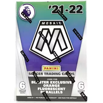 2021-22 Panini Mosaic Premier League EPL Soccer 6-Pack Blaster Box