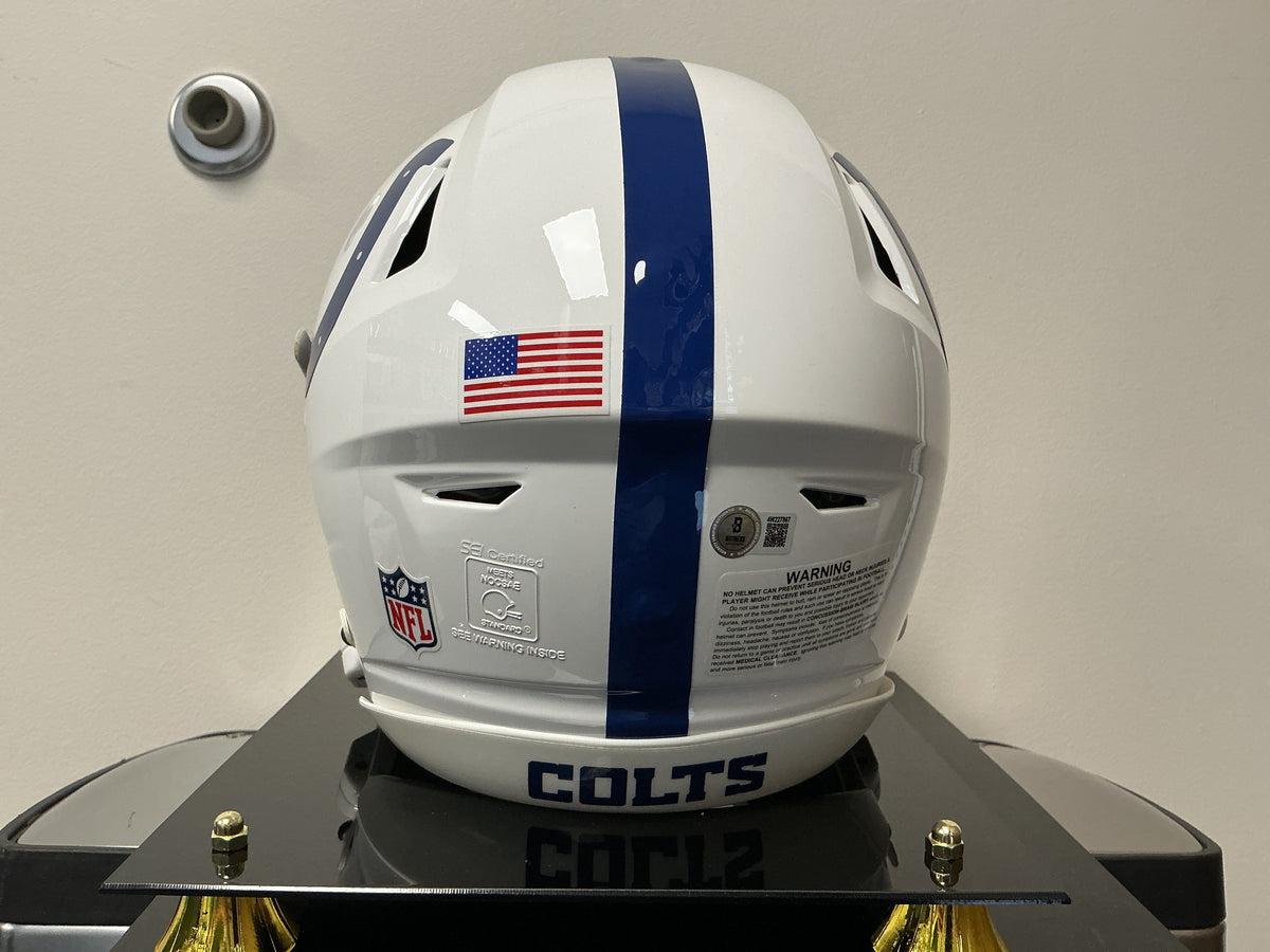 Edgerrin James Autographed Authentic Colts Speedflex Helmet w/ Inscription (BAS COA)