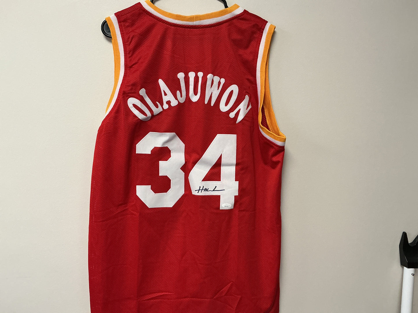 Hakeem Olajuwon Autographed Custom Jersey (JSA COA)