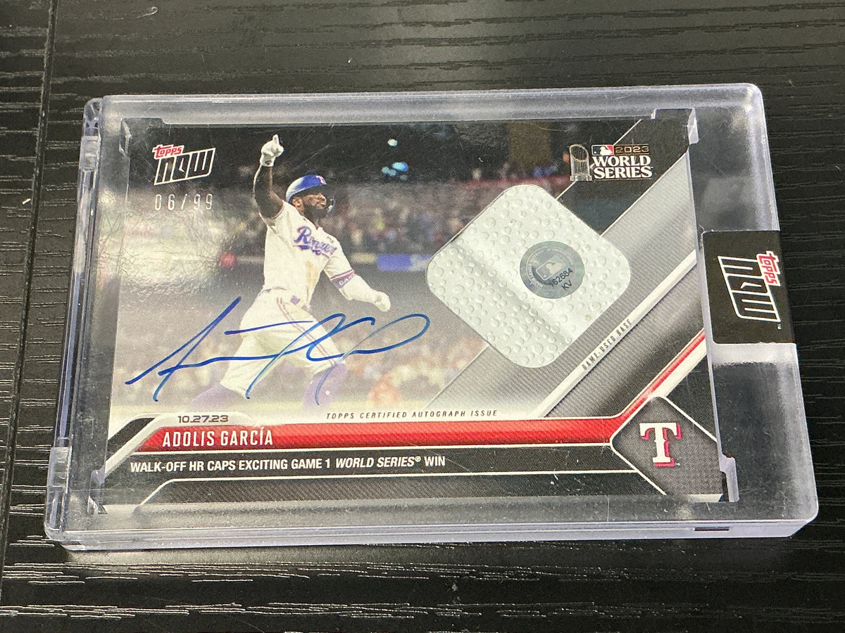 2023 Topps Now Adolis Garcia Autographed Relic #/99