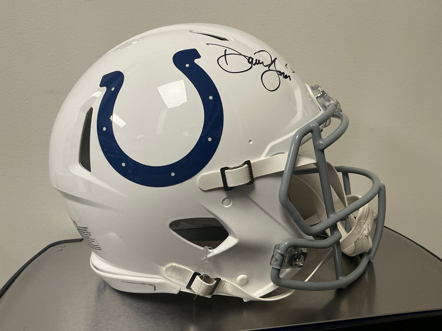 Daniel Jones Autographed Authentic Colts Helmet (Fanatics COA)