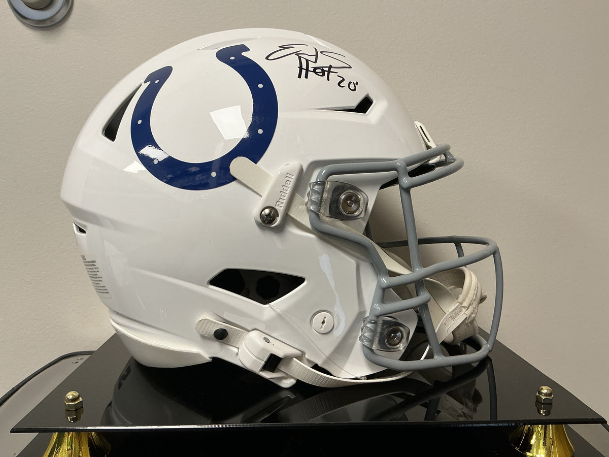 Edgerrin James Autographed Authentic Colts Speedflex Helmet w/ Inscription (BAS COA)
